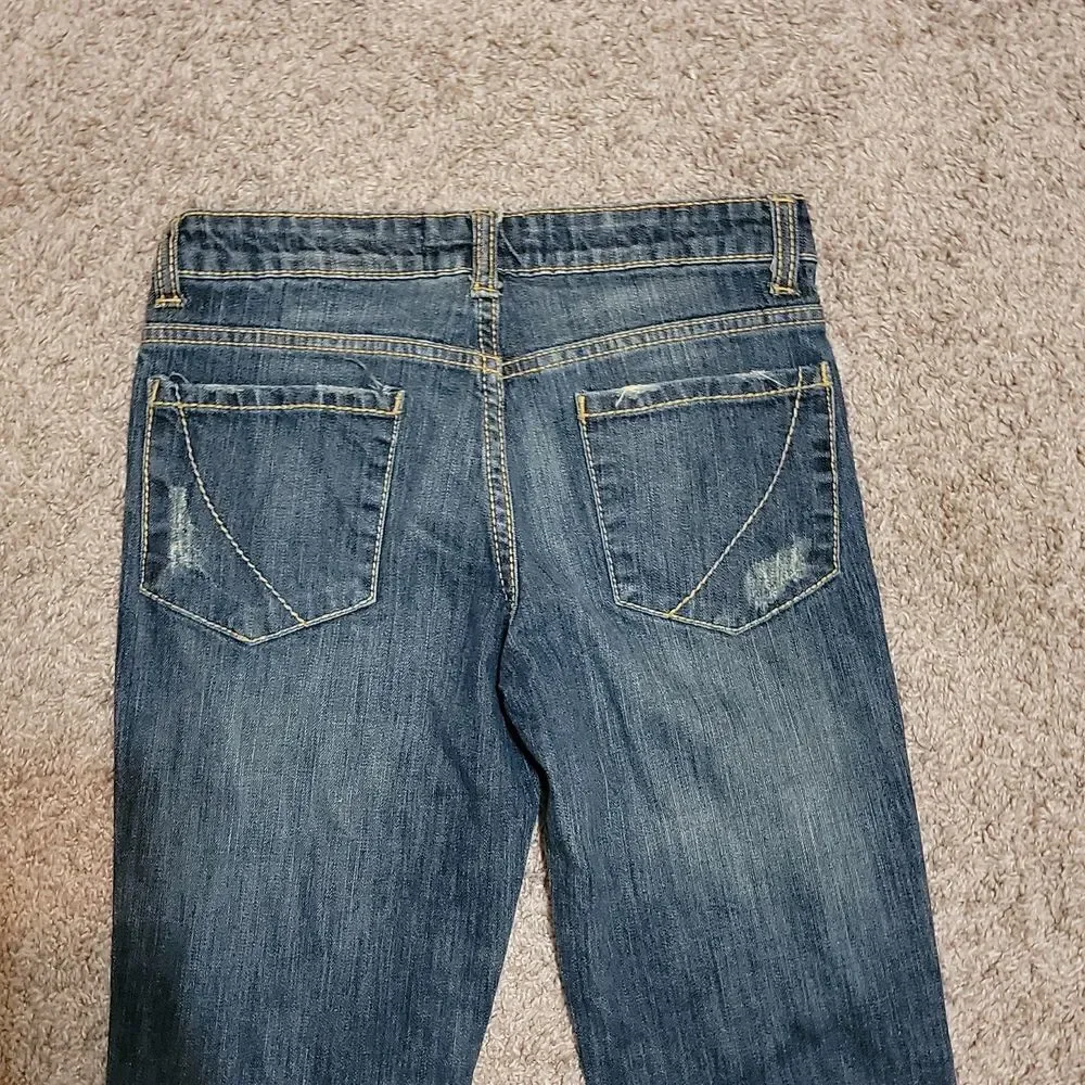 Paper Denim & Cloth Women’s Destructed Jeans Medium Wash Low Rise Sz 4